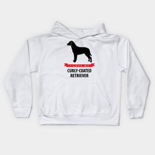 I Love My Curly-Coated Retriever Kids Hoodie